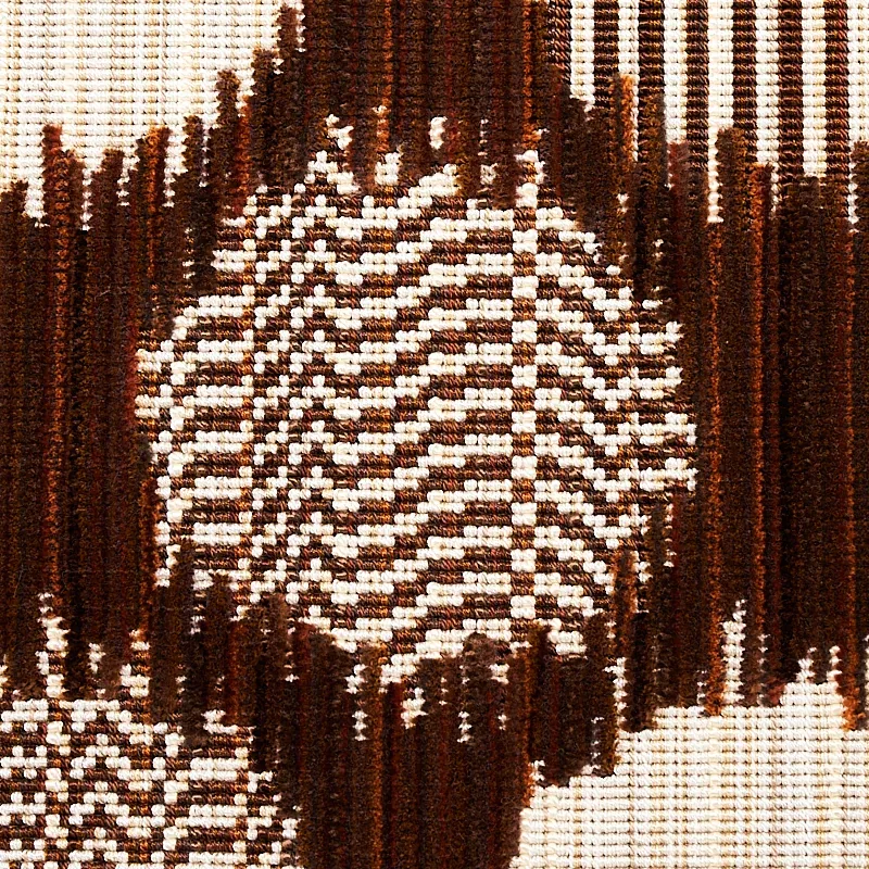CIRQUE VELVET fabric BROWN color by Schumacher
