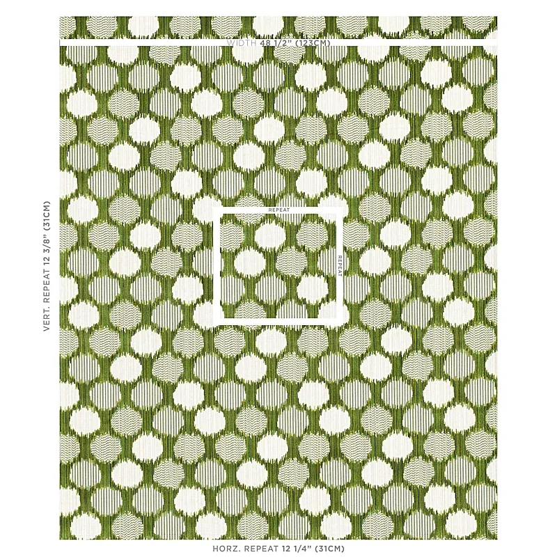 CIRQUE VELVET fabric GREEN color by Schumacher