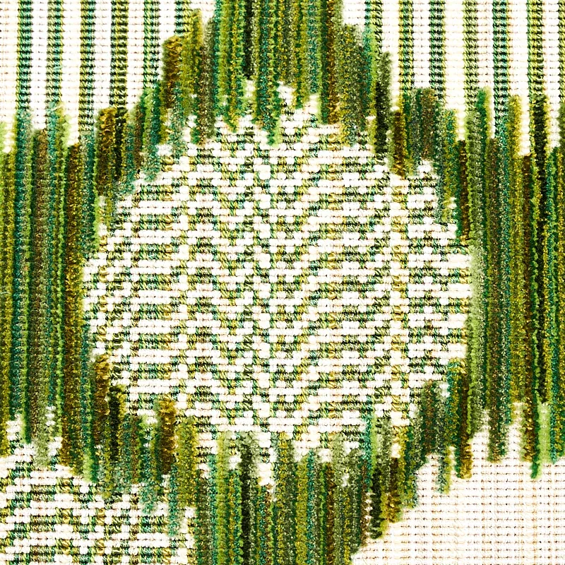 CIRQUE VELVET fabric GREEN color by Schumacher
