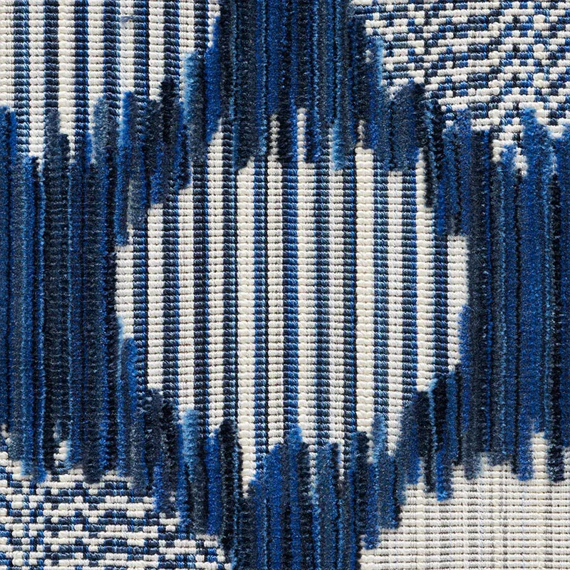 CIRQUE VELVET fabric LAPIS color by Schumacher
