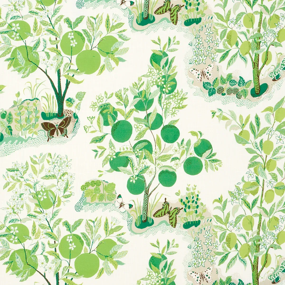 CITRUS GARDEN INDOOR/OUTDOOR fabric LEAF color by Schumacher