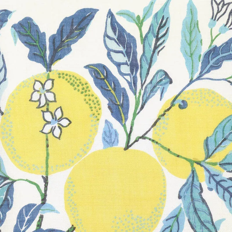 CITRUS GARDEN SHEER Fabric – POOL | Schumacher | Wallpaper T CITRUS GARDEN SHEER fabric POOL color by Schumacher