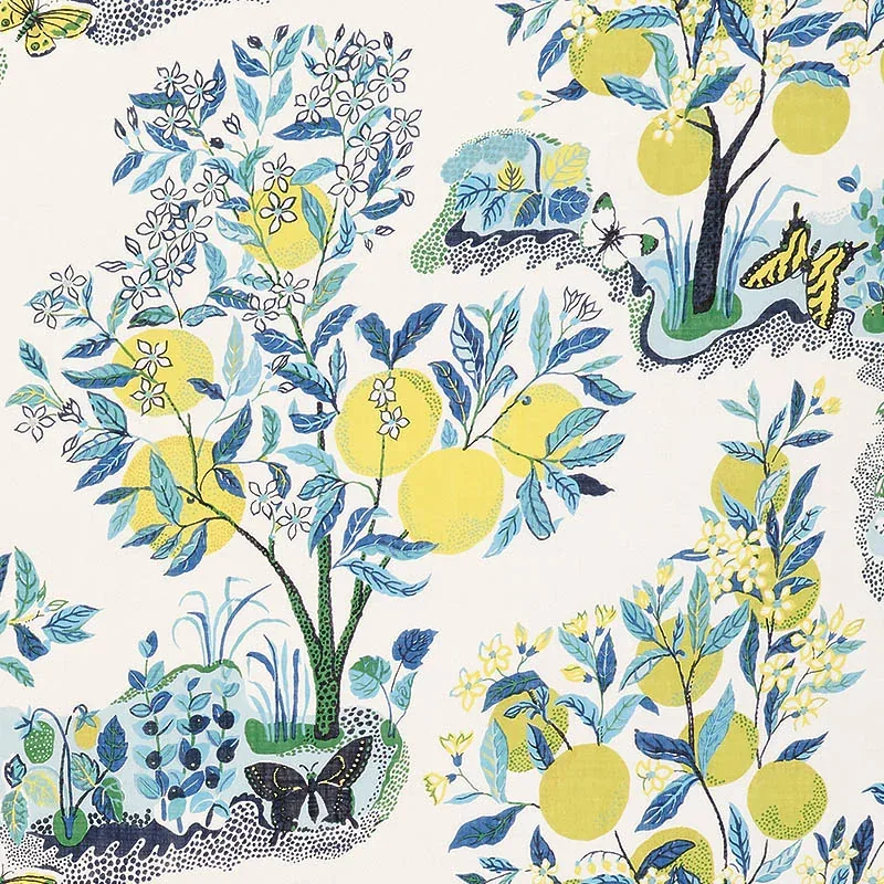 CITRUS GARDEN SHEER fabric POOL color by Schumacher