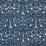Claremont Crewel Embroidery Fabric – DELFT | Schumacher | Wa Claremont Crewel Embroidery fabric DELFT color by Schumacher