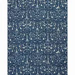 Claremont Crewel Embroidery Fabric – DELFT | Schumacher | Wa Claremont Crewel Embroidery fabric DELFT color by Schumacher