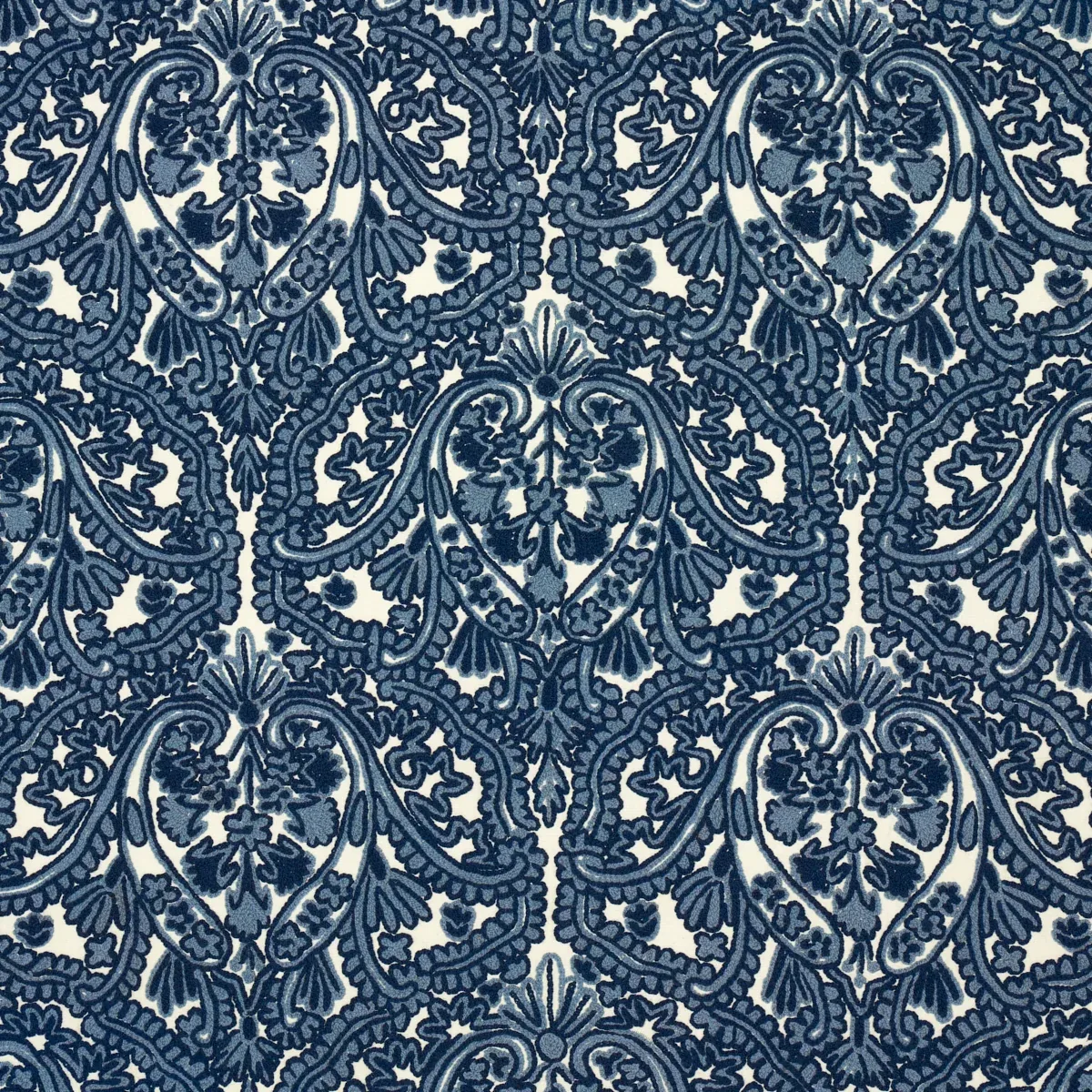 Claremont Crewel Embroidery fabric DELFT color by Schumacher