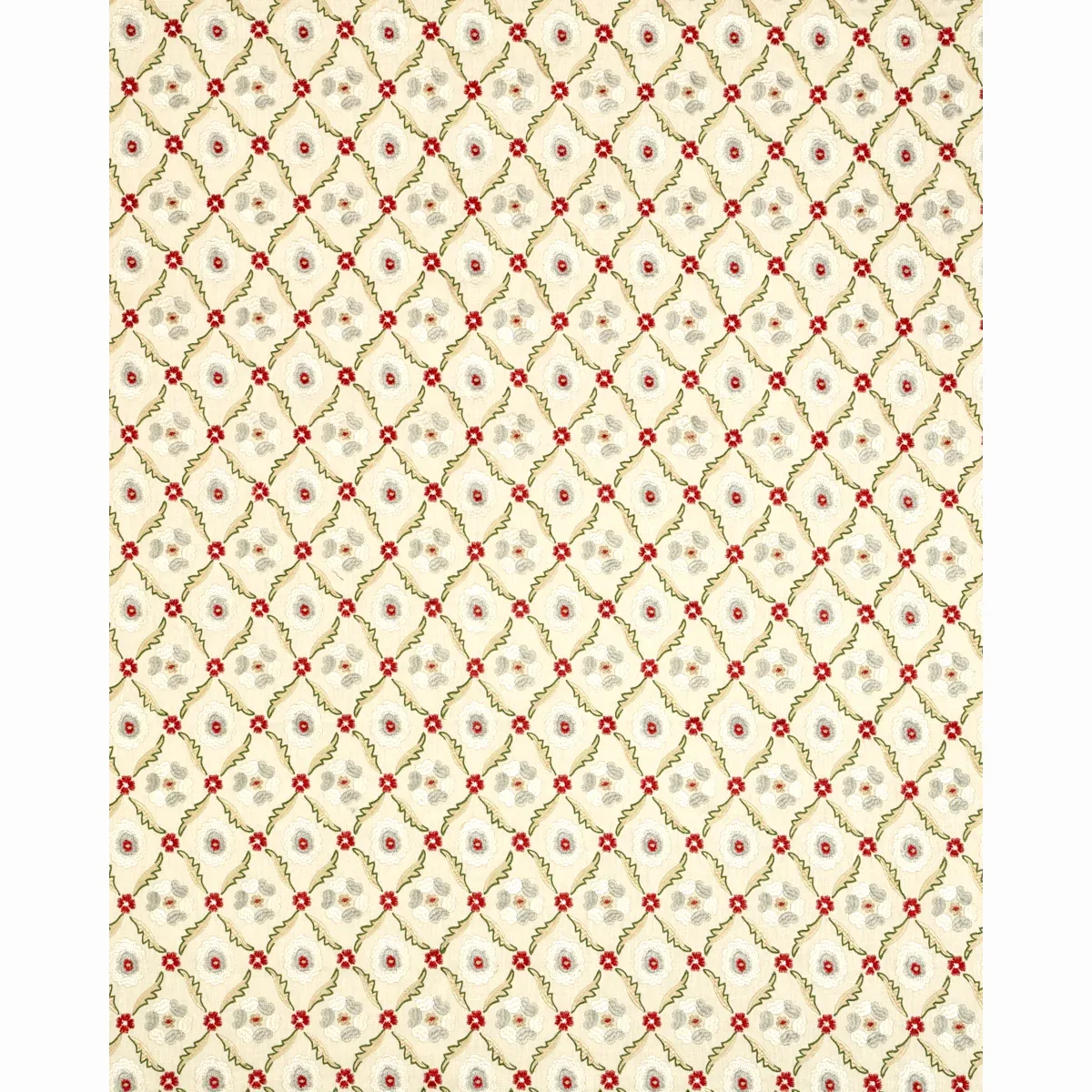 Claremont Embroidery Fabric – CRIMSON | Schumacher | Wallpap Claremont Embroidery fabric CRIMSON color by Schumacher