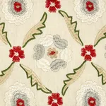 Claremont Embroidery Fabric – CRIMSON | Schumacher | Wallpap Claremont Embroidery fabric CRIMSON color by Schumacher