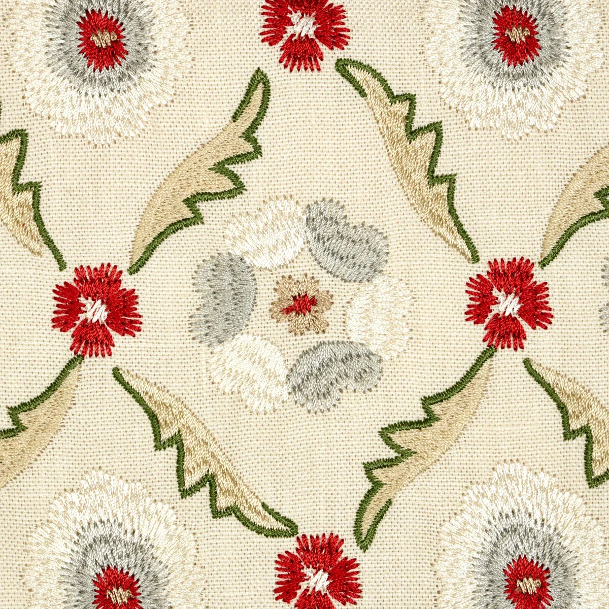 Claremont Embroidery Fabric – CRIMSON | Schumacher | Wallpap Claremont Embroidery fabric CRIMSON color by Schumacher