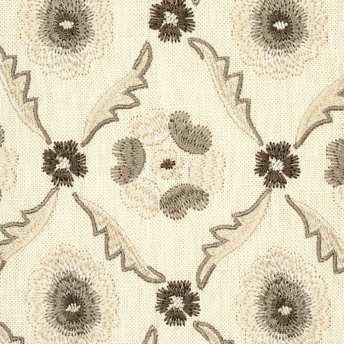 Claremont Embroidery Fabric – GRISAILLE | Schumacher | Wallp Claremont Embroidery fabric GRISAILLE color by Schumacher