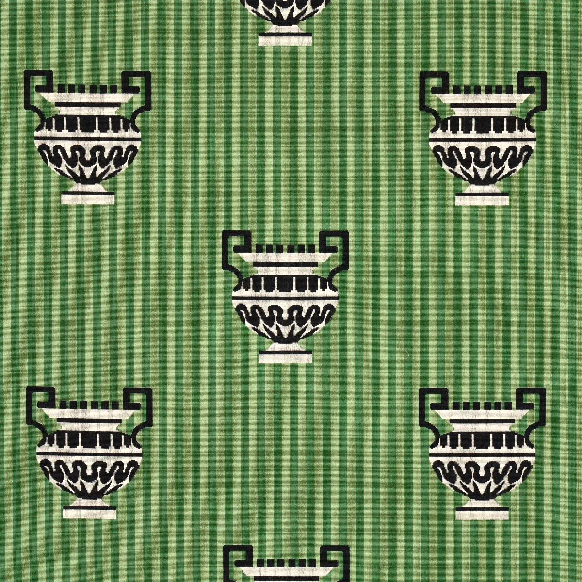 CLERMONT ÉPINGLÉ fabric GREEN color by Schumacher