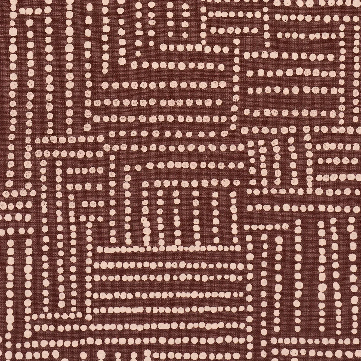 COCO HAND SCREEN PRINT fabric COCONUT LATTE color by Schumacher