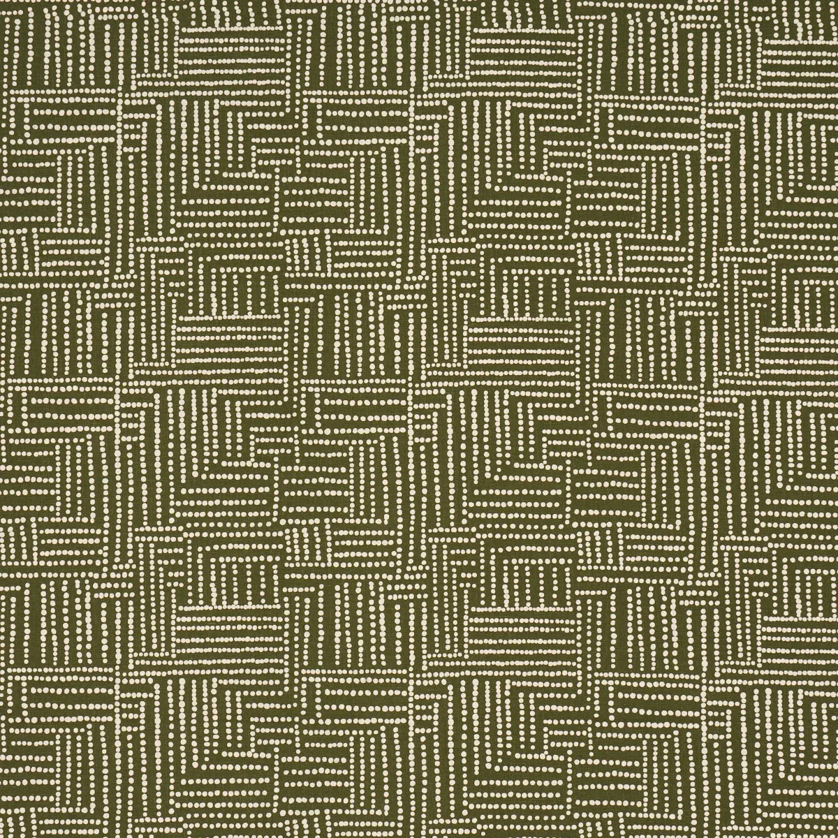 COCO HAND SCREEN PRINT fabric PALM TREE GREEN color by Schumacher