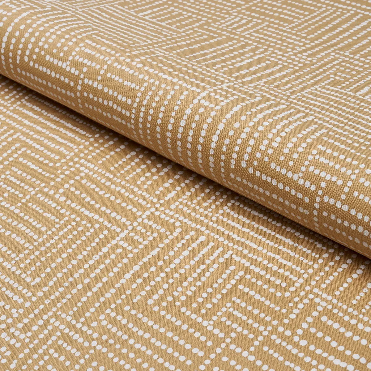 COCO HAND SCREEN PRINT Fabric – SUNBLEACHED OCHRE | Schumach COCO HAND SCREEN PRINT fabric SUNBLEACHED OCHRE color by Schumacher