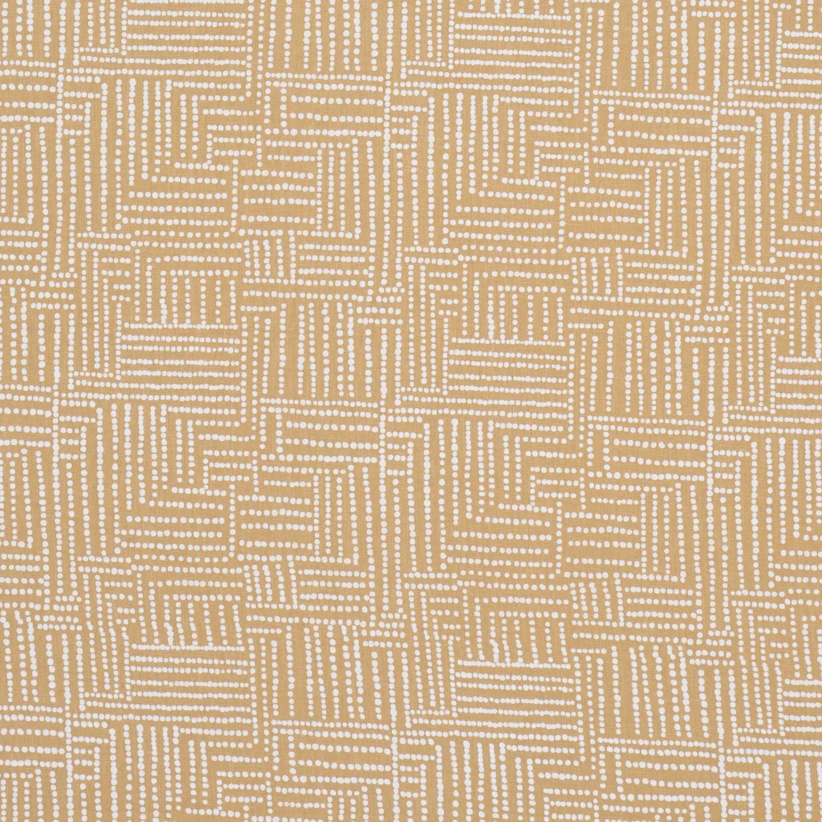 COCO HAND SCREEN PRINT fabric SUNBLEACHED OCHRE color by Schumacher