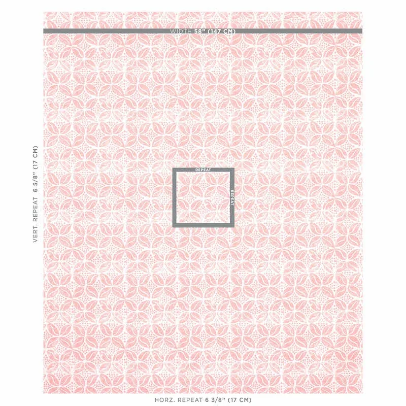 Coffee Bean Fabric – PINK | Schumacher | Wallpaper Twins Coffee Bean fabric PINK color by Schumacher