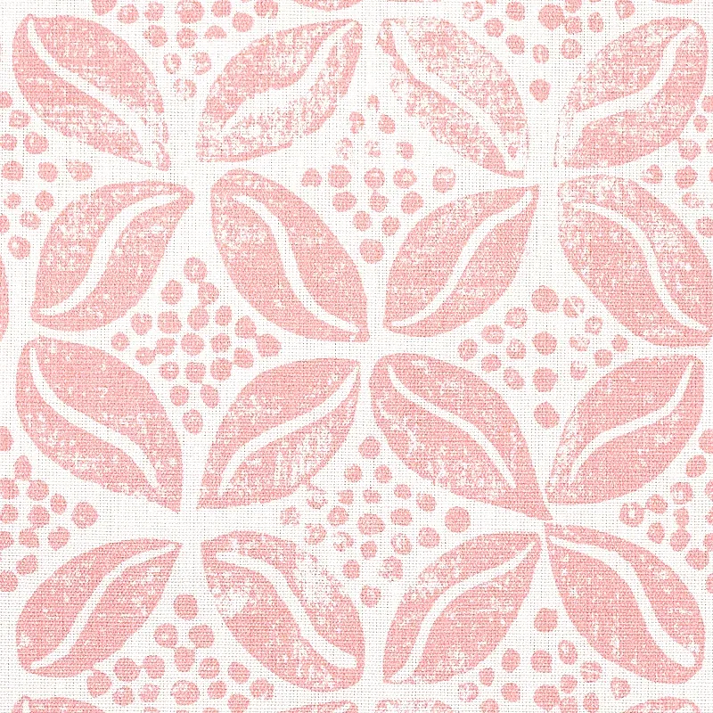 Coffee Bean Fabric – PINK | Schumacher | Wallpaper Twins Coffee Bean fabric PINK color by Schumacher