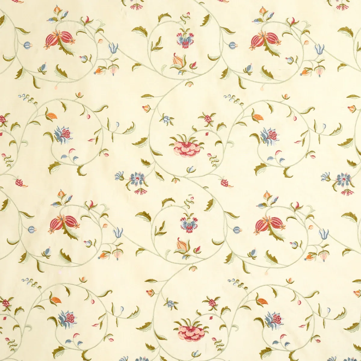 Colette Embroidery fabric ROSE color by Schumacher