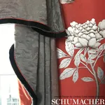 COLETTE LINEN/SILK DAMASK Fabric – CHARCOAL | Schumacher | W COLETTE LINEN/SILK DAMASK fabric CHARCOAL color by Schumacher