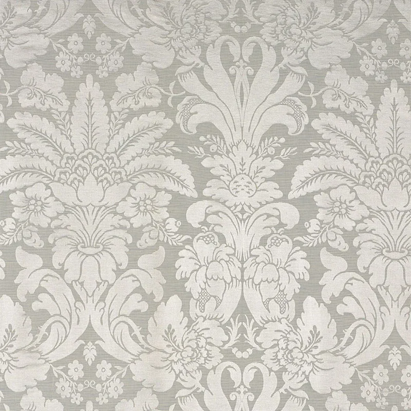 COLETTE LINEN/SILK DAMASK fabric DOVE color by Schumacher