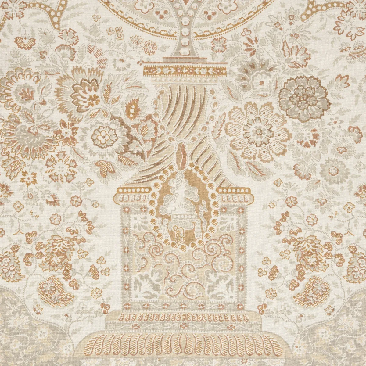 COLMERY PAISLEY PANEL Fabric – PARCHMENT | Schumacher | Wall COLMERY PAISLEY PANEL fabric PARCHMENT color by Schumacher