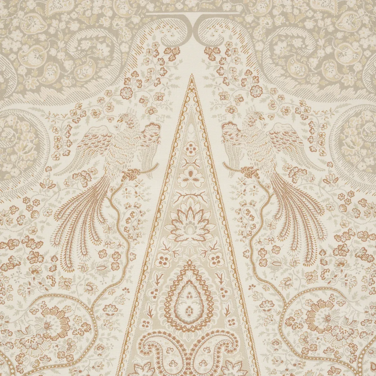 COLMERY PAISLEY PANEL Fabric – PARCHMENT | Schumacher | Wall COLMERY PAISLEY PANEL fabric PARCHMENT color by Schumacher