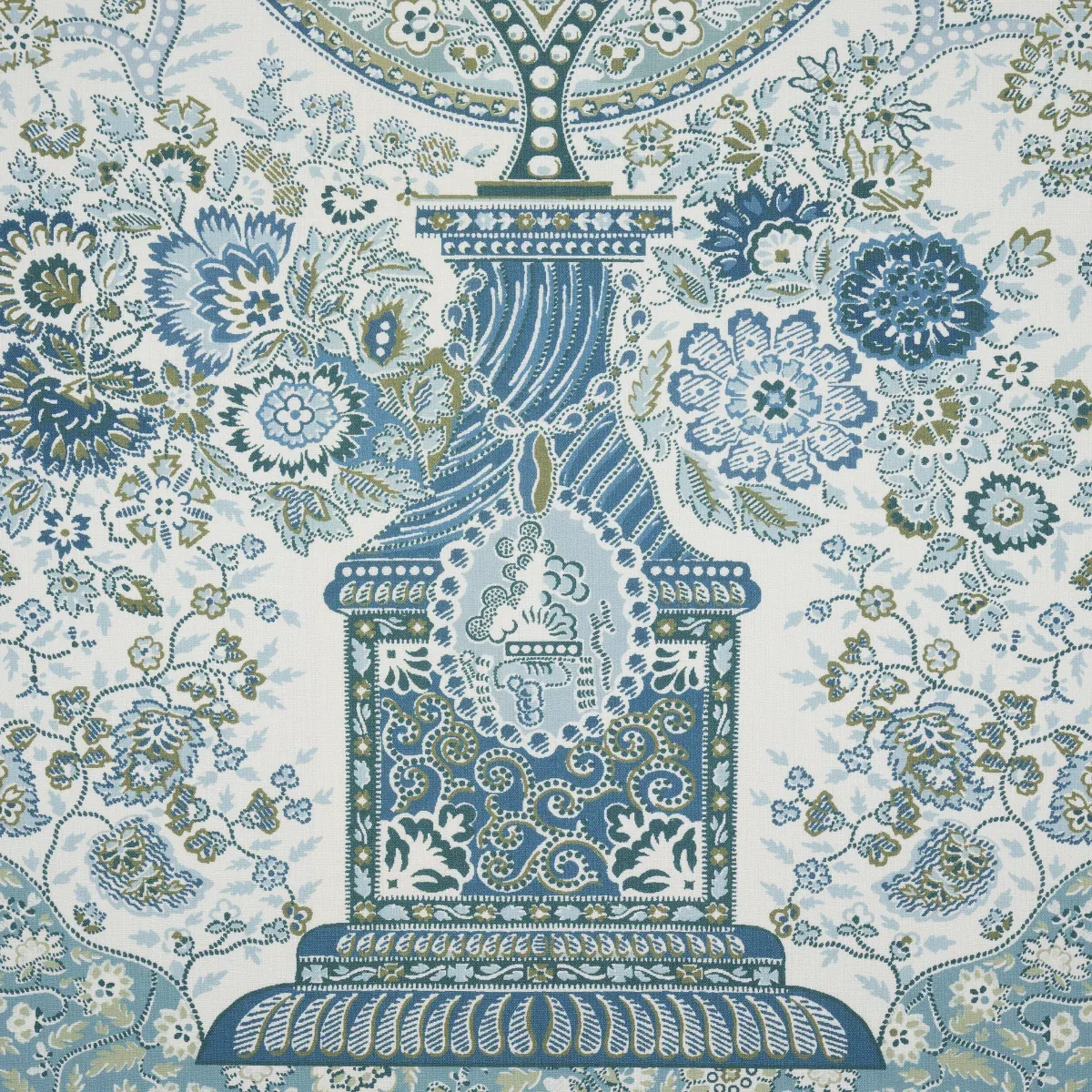 COLMERY PAISLEY PANEL Fabric – PEACOCK | Schumacher | Wallpa COLMERY PAISLEY PANEL fabric PEACOCK color by Schumacher