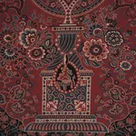 COLMERY PAISLEY PANEL fabric ROUGE color by Schumacher