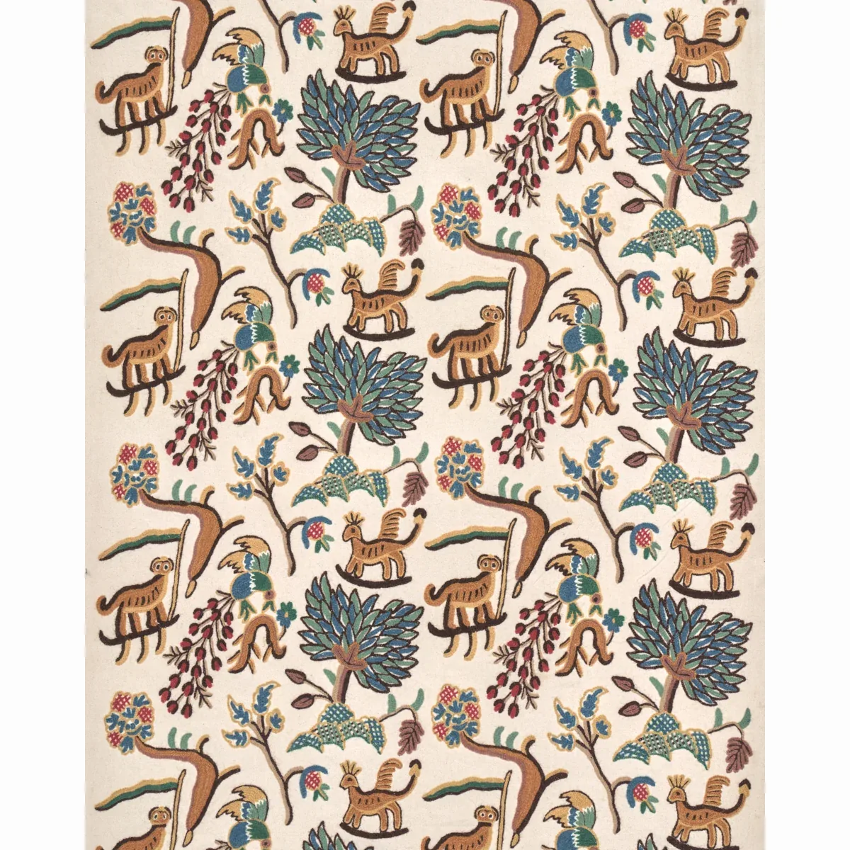Colonial Crewel fabric DOCUMENT color by Schumacher
