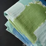 COLORBLOCK IKAT Fabric – AQUA | Schumacher | Wallpaper Twins COLORBLOCK IKAT fabric AQUA color by Schumacher