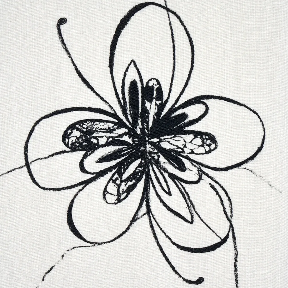COME BACK AS A FLOWER Fabric – SOFT BLACK | Schumacher | Wal COME BACK AS A FLOWER fabric SOFT BLACK color by Schumacher