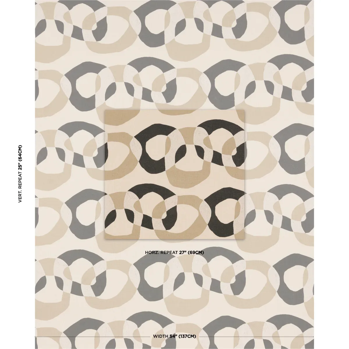 CONRAD Fabric – DUNE | Schumacher | Wallpaper Twins CONRAD fabric DUNE color by Schumacher