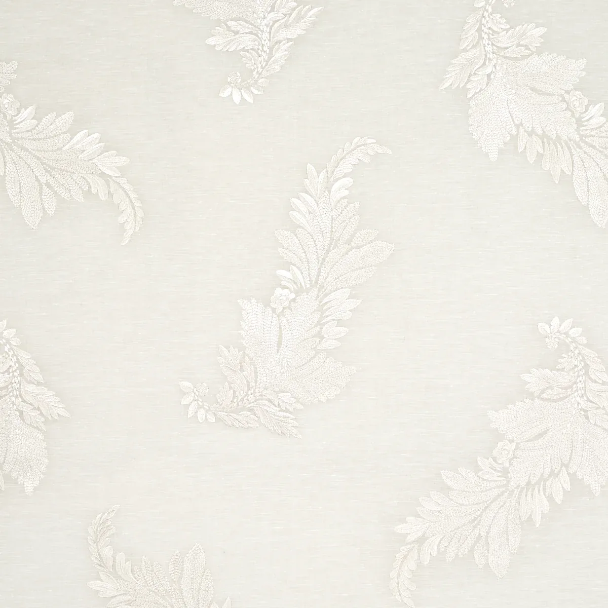 CONTESSA EMBROIDERED SHEER fabric IVORY color by Schumacher