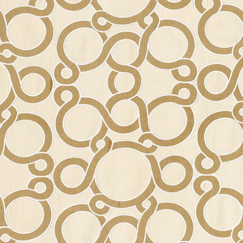 Conundrum fabric BISCUIT color by Schumacher