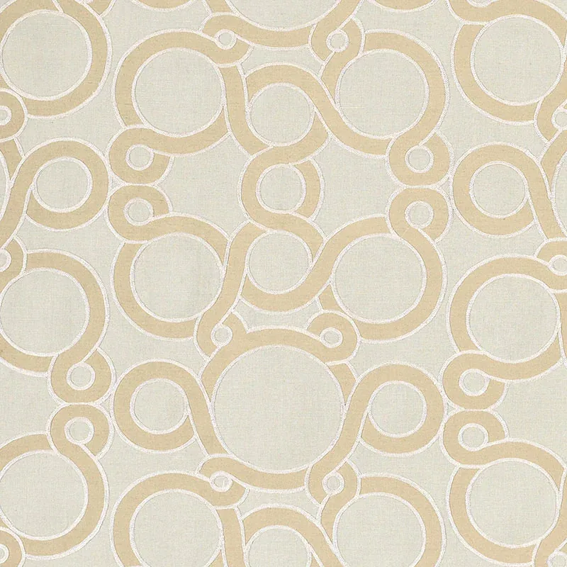 Conundrum fabric ICE MILK color by Schumacher