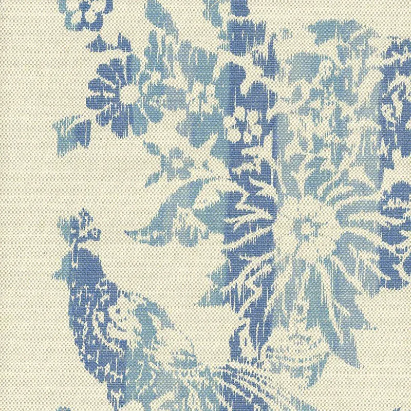 COOPER HOUSE IKAT fabric INDIGO color by Schumacher