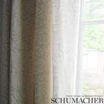 CORA DOUBLE FACE CASEMENT fabric LINEN color by Schumacher