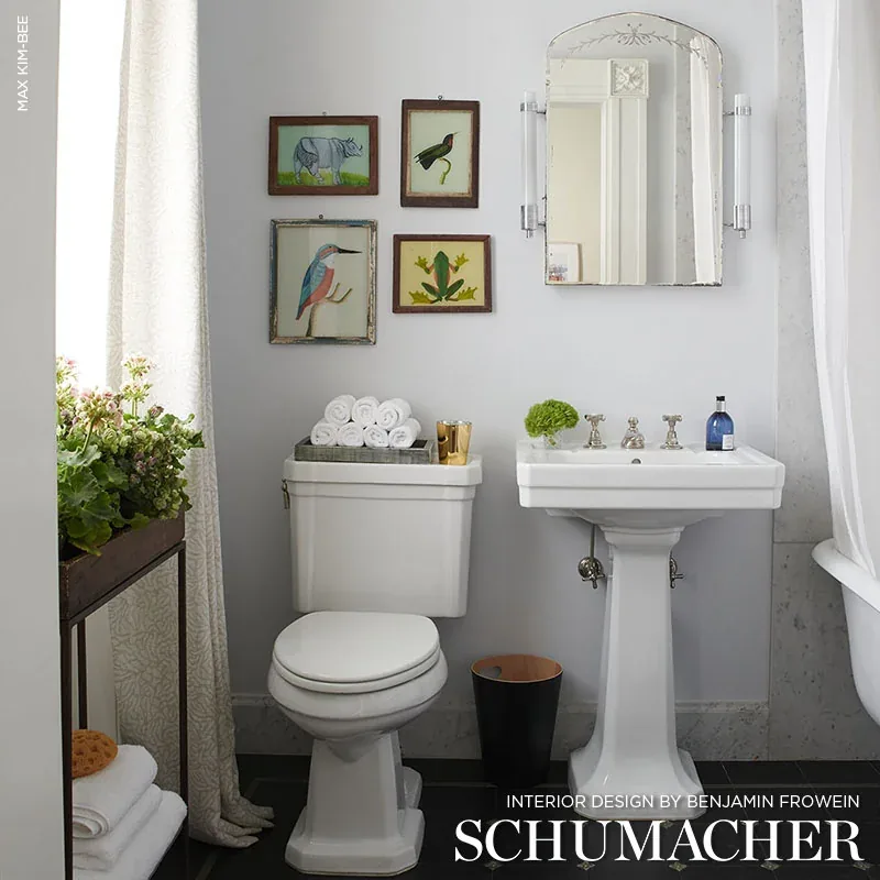CORA DOUBLE FACE CASEMENT fabric LINEN color by Schumacher