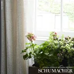 CORA DOUBLE FACE CASEMENT fabric LINEN color by Schumacher