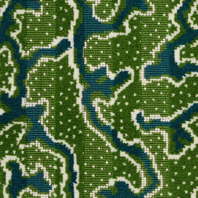 CORAIL VELVET Fabric – EMERALD | Schumacher | Wallpaper Twin CORAIL VELVET fabric EMERALD color by Schumacher