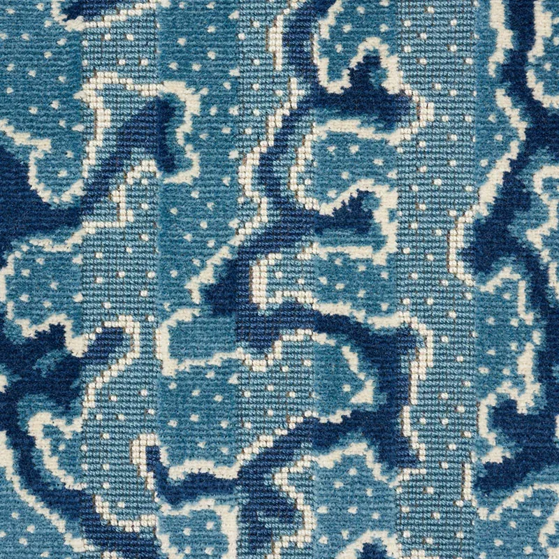CORAIL VELVET Fabric – MEDITERRANEAN | Schumacher | Wallpape CORAIL VELVET fabric MEDITERRANEAN color by Schumacher