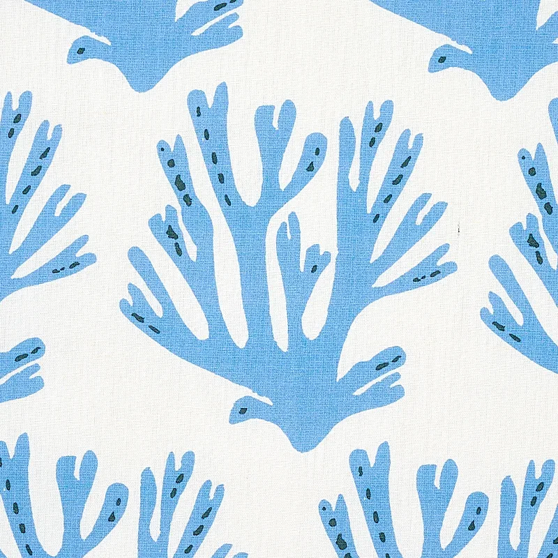 Coral fabric BLUE color by Schumacher