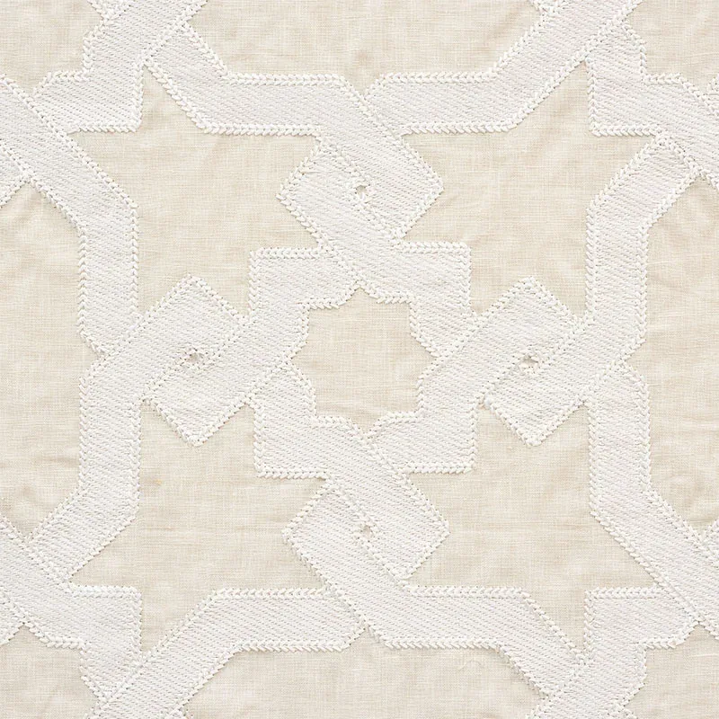 CORDOBA EMBROIDERY fabric LINEN color by Schumacher