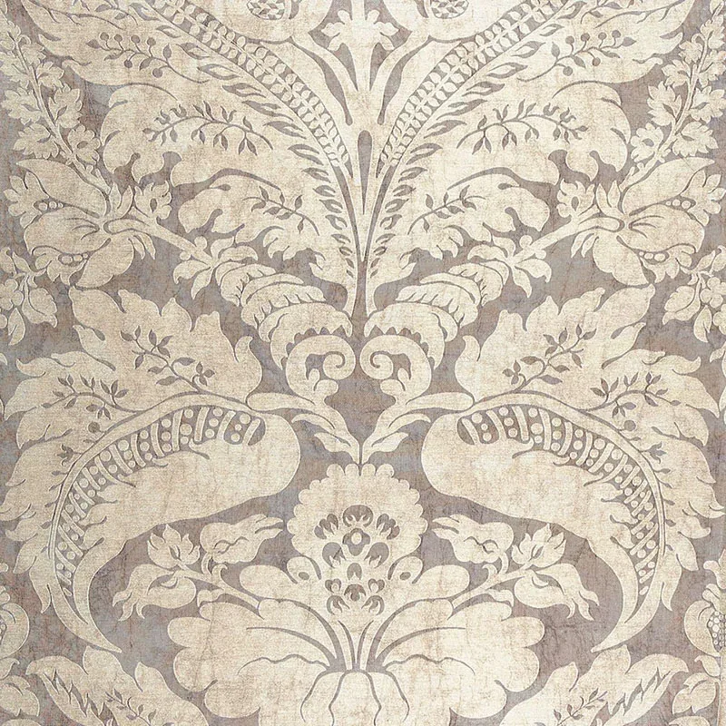 CORDWAIN DAMASK fabric AMETHYST color by Schumacher