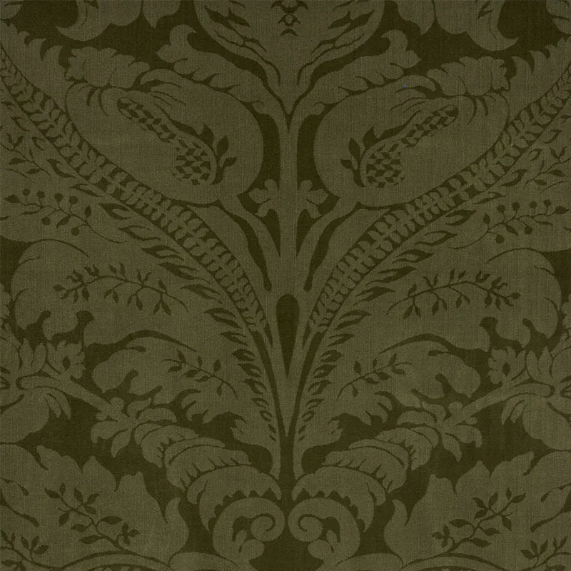 CORDWAIN VELVET fabric OLIVE color by Schumacher