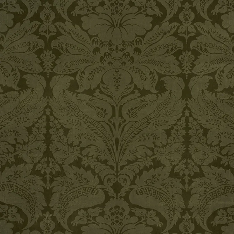 CORDWAIN VELVET fabric OLIVE color by Schumacher
