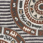 CORFU fabric BLACK NEUTRAL color by Schumacher
