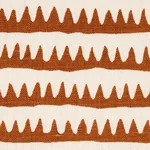 CORFU HAND PRINTED STRIPE fabric RUST color by Schumacher
