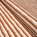 CORFU HAND PRINTED STRIPE fabric RUST color by Schumacher