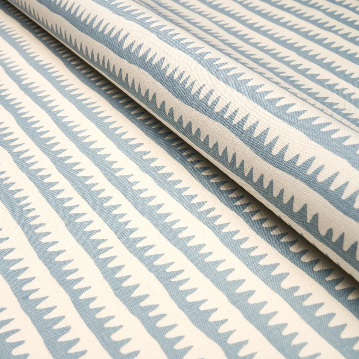 CORFU HAND PRINTED STRIPE fabric SKY color by Schumacher
